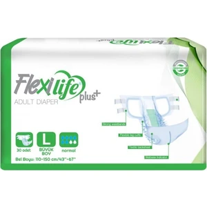 Flexilife Plus+  Hasta Bezi  Bel Bantlı Bağlamalı Large 30'lu