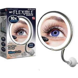 Flexible 10X Zoomlu Esnek Işıklı Makyaj Aynası
