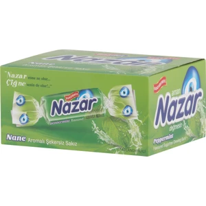 Nazar Sakız Tekli Nane Aromalı Sakız Kapalı Paket