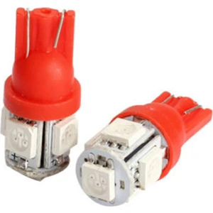 Demethome 10 Adet Dipsiz Giriş T10 5 LED Araç Park Lambası Ampül T10 5050 5 Smd LED Renk Seçenekli