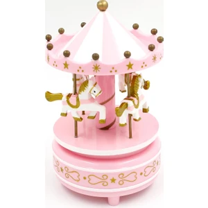 Nostaljik Atlı Karınca Pembe Müzik Kutusu Hediyelik Eşya