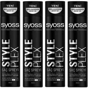 Style Plex No 4 Ekstra Güçlü Tutuş Saç Spreyi 400 ml 4 Adet