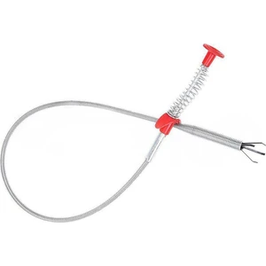 Lavabo Temizleme Kancası Kıskacı Pratik Tel 90 cm
