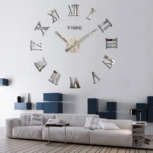 Dıy Clock Yeni Nesil 3D Duvar Saati Model 2 (Gümüş)