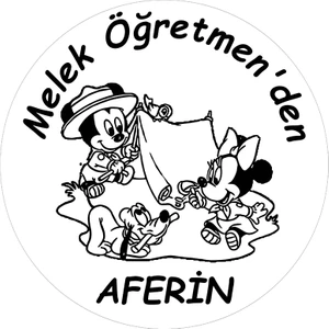 Mod Kaşe Kişiye Özel Aferin Öğretmen Kaşesi