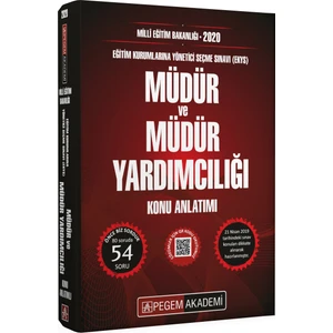Pegem Akademi Yayıncılık 2020 MEB Müdür ve Müdür Yardımcılığı (EKYS) Sınavlarına Hazırlık Kitabı Konu Anlatımlı