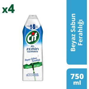 Zemin Uzmanı Beyaz Sabun Jel Temizleyici 750 ML x 4 adet