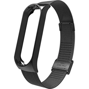 Xiaomi Mi Band 4 Hasır Metal Kordon Siyah
