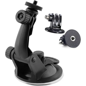Tüm Aksiyon Kameralara Uyumlu Vantuz Vakumlu Bağlantı Aparatı + Tripod Adaptörü