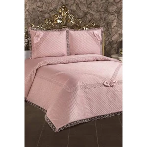Alfima Home Fransız Güpürlü Yatak Örtüsü Pudra