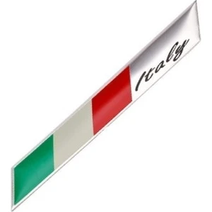 Italya Bayrağı Çubuk Tasarımlı Alüminyum Sticker Etiket