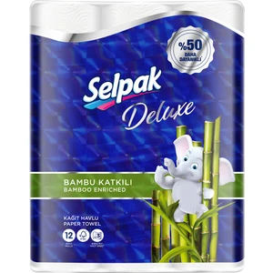 Deluxe Bambu Katkılı Kağıt Havlu 12'li