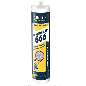 Akrilik 666 Montaj Mastiği Beyaz 500 gr Istanbul E-Hırdavat