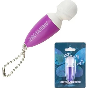 Powered 6 cm Mini Vibratör Mastürbatör Anahtarlık Vibratör Mor