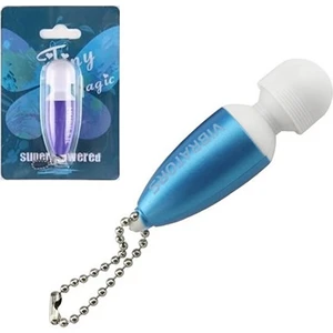 Powered 6 cm Mini Vibratör Mastürbatör Anahtarlık Vibratör Mavi