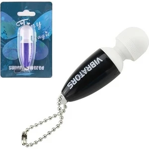 Powered 6 cm Mini Vibratör Mastürbatör Anahtarlık Vibratör Siyah