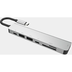 AL-31550 USB Type-C to 7 in 1 HDTV 2 x USB + PD SD&TF Okuyucu HUB Adaptör Çoklayıcı