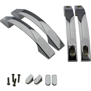 Seta  2 Kapaklık Krom Duşakabin Kulpu 140 mm ve 160 mm  Ölçülerine Uygun 2 Iç 2 Dış Çift Kapak  D Kulp