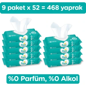 Islak Havlu Hassas Ciltler İçin 9'lu Fırsat Paketi 468 Yaprak
