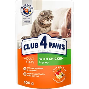 Club4paws Yetişkin Kediler İçin Premium Tavuklu Yaş Kedi Maması 100 Gr