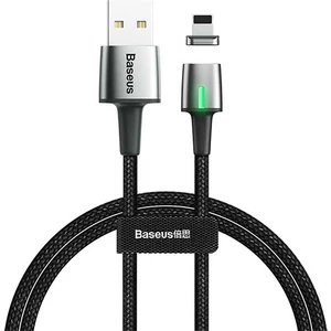 CALXC-A01 Zinc Magnetic USB Kablo Şarj iPhone Uyumlu Lightning Başlık 2.4A 1 m - Siyah
