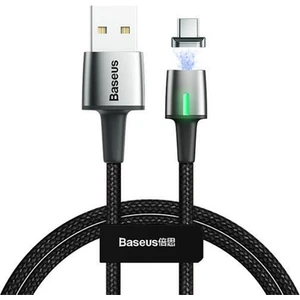 CATXC-B01 Zinc Magnetic USB Kablo Şarj USB Type-C Başlık 2.0A 2 m - Siyah