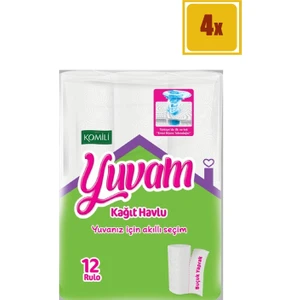 Yuvam Kağıt Havlu 12'li 4'lü Set
