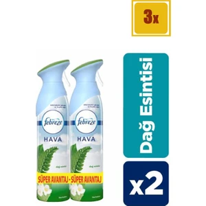 Hava Ferahlatıcı Sprey Oda Kokusu Dağ Esintisi 2'li 300 ml 3'lü Set