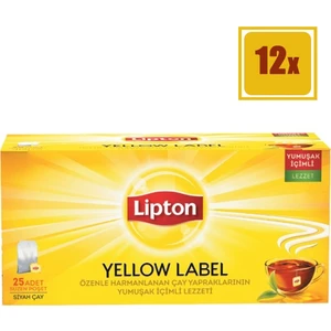 Bardak Poşet Çay Yellow Label 25  x  12'li Set