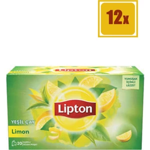 Bardak Poşet Bitki Çayı Limonlu Yeşil Çay 20'li 12'li Set