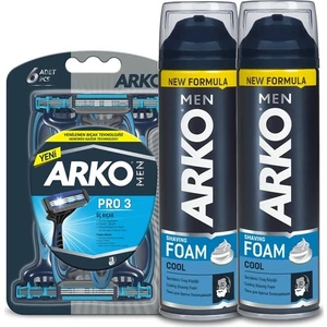 Men T3 Pro Tıraş Bıçağı 6'lı & Tıraş Köpüğü Cool 2'li 200 ml