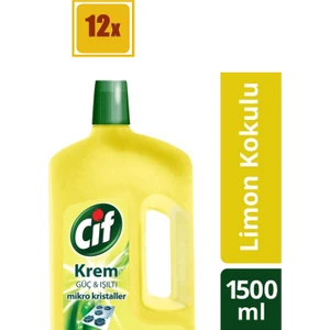 Krem Temizleyici Limon Kokulu 1500 ml 12'li Set