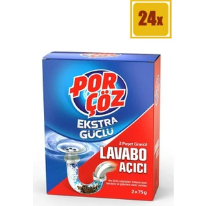 Lavabo Açıcı 2x75 gr 24'lü Set Banyo ve Mutfak İçin Güvenli Kullanım Özellikli