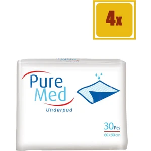 Pure Med  60X90CM Hasta Altı Bezi Serme Yatak Koruyucu 30 Adet 4'lü Set