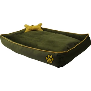 Kemik Yastıklı Tay Tüyü Köpek Yatağı ı 10 x 40 x 60 cm Yeşil