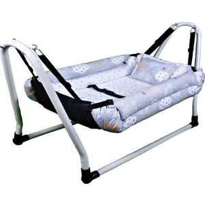 Sallanır 40 x 80 cm Hamak Beşik Bebek Hamağı Salıncak - Gri