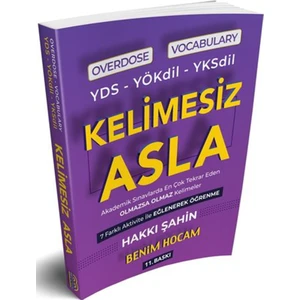 Benim Hocam Yayınları YDS YÖKDİL YKS -DİL 2020 Overdose Vocabulary Kelimesiz Asla