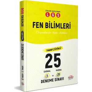 Editör Yayınları LGS Fen Bilimleri 5 Sarmal 20 Karma 25 Deneme Sınavı
