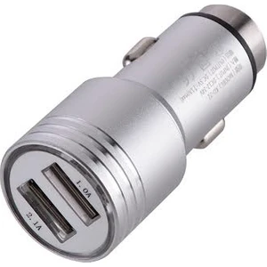 Çift USB Araç Şarj Cihazı + Micro USB Kablo - Gümüş