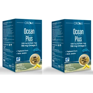 Ocean Plus 1200 Mg 50 Kapsül Balık Yağı 2 Adet