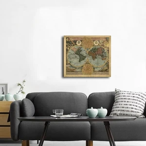 Eski Dünya Haritası Kanvas Tablo