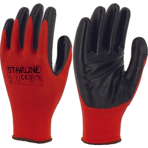 Starlıne E-43 Ks Nitril Naylon Eldiven No: 10 - Xl Kırmızı - Siyah 12'li