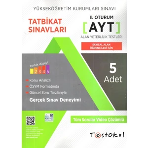 Test Okul Yayınları AYT Sayısal Alan Öğrencileri Için Tatbikat Sınavları