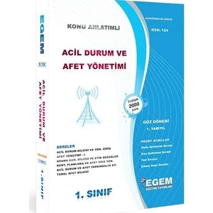 Egem Eğitim Yayınları AÖF Acil Durum ve Afet Yönetimi 1. Sınıf 1.Yarıyıl Güz Tüm Dersler Konu Anlatımlı Soru Bank.güncel