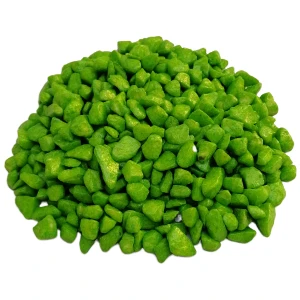 Ender Peyzaj Dekoratif Taş,Terraryum Taşı,Akvaryum Taşı,Renkli Çakıl Taşı 2 Kg Yeşil