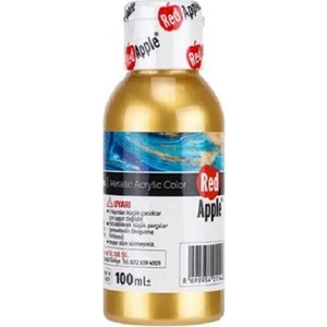 Red Apple  RA110-37 Metalik Akrilik Yaldızlı Boya 100 g Altın