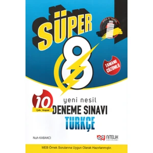 Nitelik Yayınları Süper 8. Sınıf Yeni Nesil Türkçe 10 Deneme Sınavı