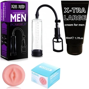 Xise Vakum Penis Pompa + Vajina Başlık + X-Tra Large Krem