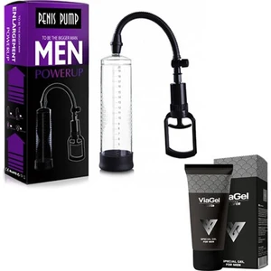 Men Pump 22 cm Silikon Girişli Penis Pompası + 50 ml Viagel Krem