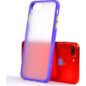 Case 4U Apple iPhone 7-8 Plus Kılıf Mat Yüzey Defence Silikon Fri Arka Kapak Mor